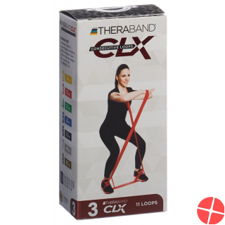 Thera Band Clx11 Loops 1.7kg Red Medium strength