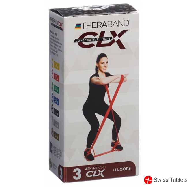Thera Band Clx11 Loops 1.7kg Red Medium strength buy online