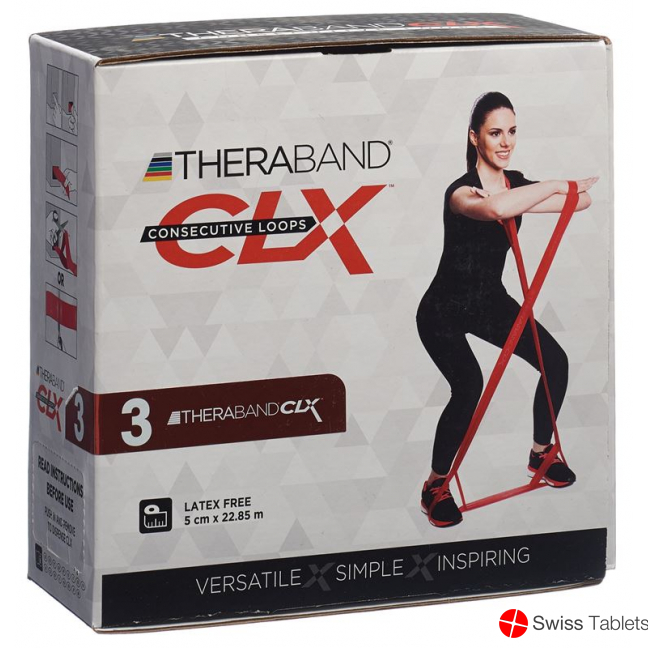 Thera Band Clx22m Loops 1.7kg Red Medium strength buy online