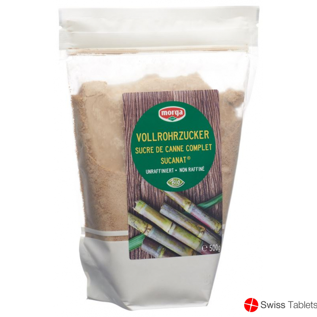Morga Sucanat Vollrohrzucker Bio Beutel 500g buy online