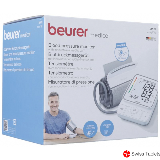 Beurer Easyclip Bm 51 upper arm blood pressure monitor buy online