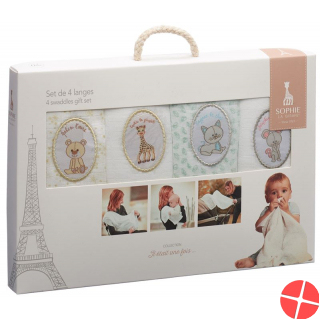 Sophie La Girafe 4 Piece Diaper Set