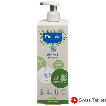 Mustela Waschgel Haare und Körper Bio 400ml buy online