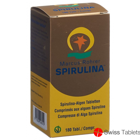 Spirulina Marcus Rohrer Tabletten Glasflasche 180 Stück buy online