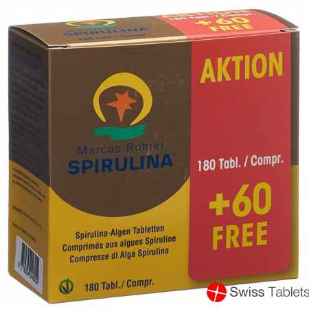 Spirulina Marcus Rohrer Tabletten 180 Stk+60 Stk Gratis buy online