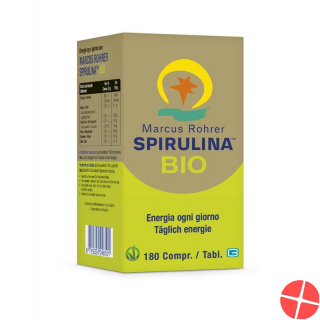 Spirulina Marcus Rohrer Tabletten Bio Glasflasche 180 Stück