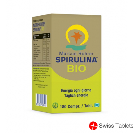 Spirulina Marcus Rohrer Tabletten Bio Glasflasche 180 Stück buy online