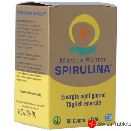 Spirulina Marcus Rohrer Tabletten Glasflasche 60 Stück buy online