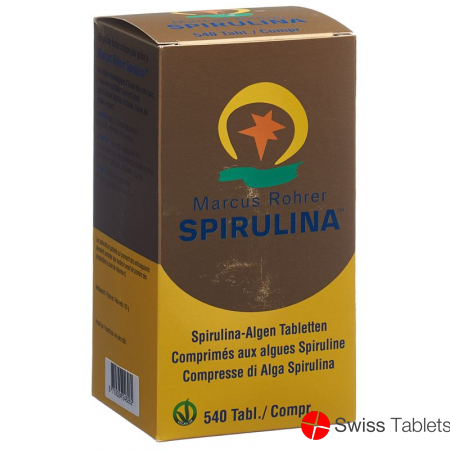 Spirulina Marcus Rohrer Tabletten Glasflasche 540 Stück buy online
