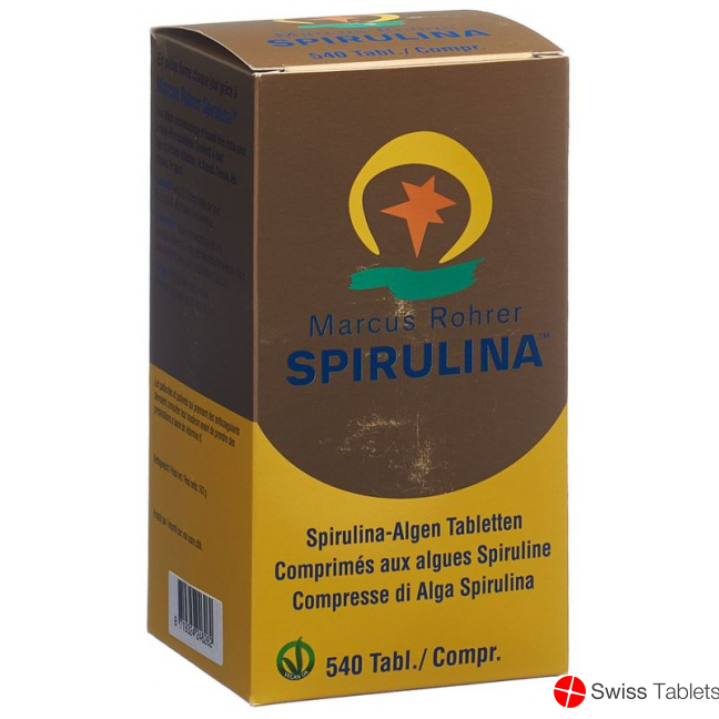 Spirulina Marcus Rohrer Tabletten Glasflasche 540 Stück buy online