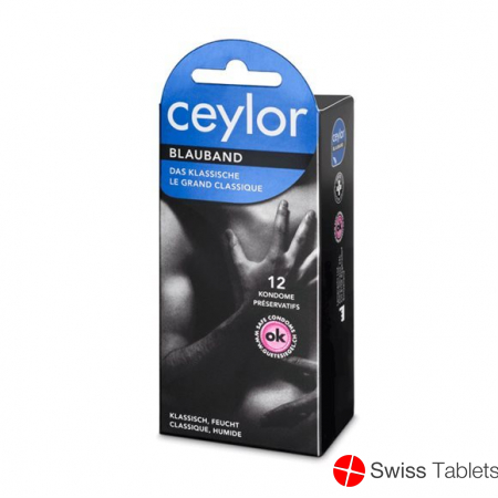 Ceylor Blue Ribbon Condoms with Reservoir 12 pieces