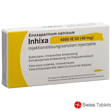 Inhixa Injektionslösung 40mg/0.4ml 2 Fertigspritzen 0.4ml buy online