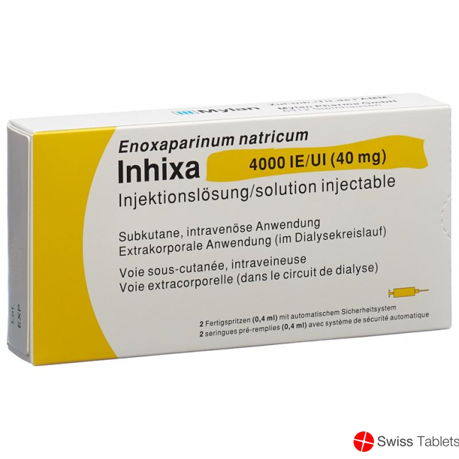Inhixa Injektionslösung 40mg/0.4ml 2 Fertigspritzen 0.4ml buy online