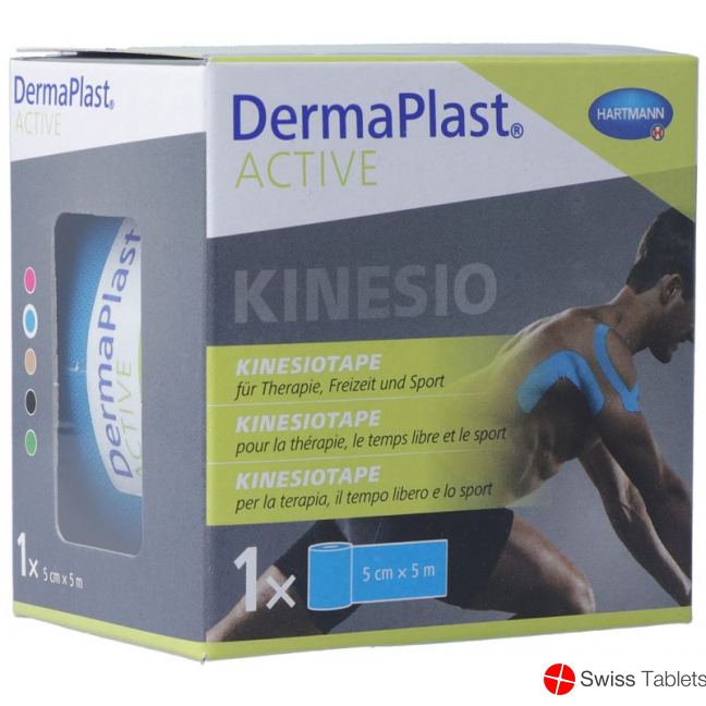 Dermaplast Active Kinesiotape 5cmx5m blue buy online
