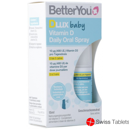 BetterYou Dlux Baby Vitamin D Daily Oral Spray 15ml buy online
