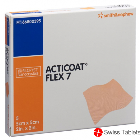 Acticoat Flex 7 Wundverband 5x5cm 5 Stück buy online