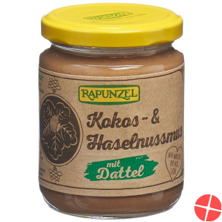 Rapunzel Kokos-Haselnussmus mit Dattel Glas 250g