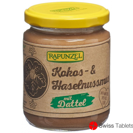 Rapunzel Kokos-Haselnussmus mit Dattel Glas 250g buy online
