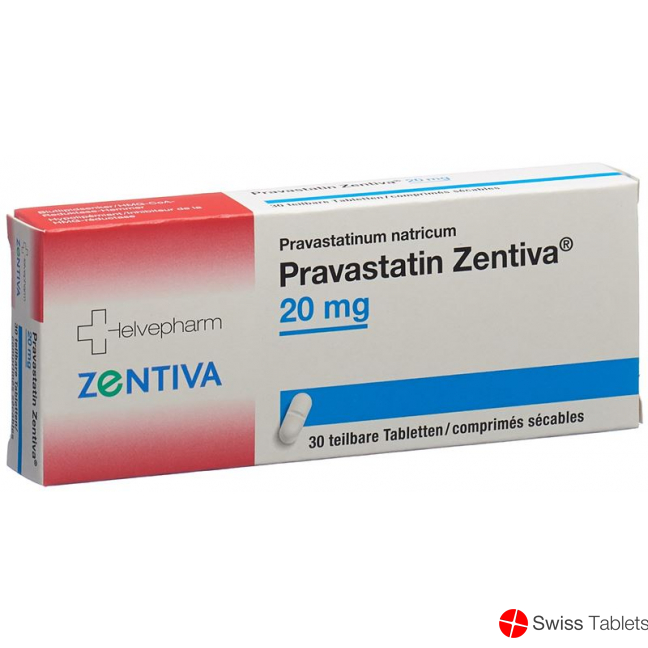 Pravastatin Zentiva Tabl 20 mg 30 Stk