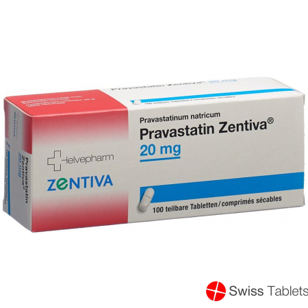 Zentiva Pravastatin 20 mg 100 tablets