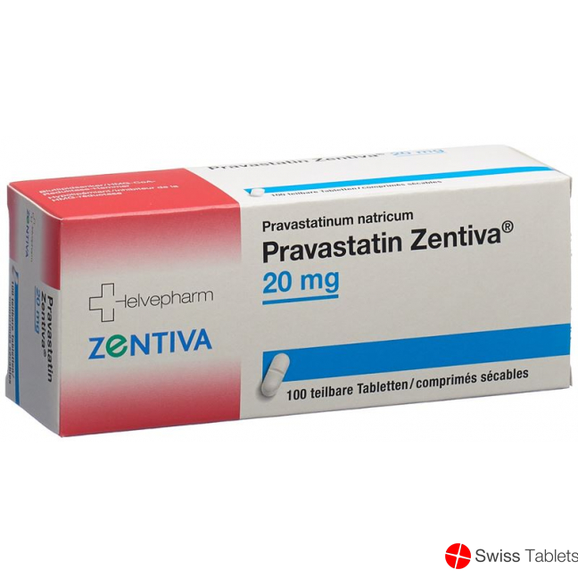 Zentiva Pravastatin 20 mg 100 tablets