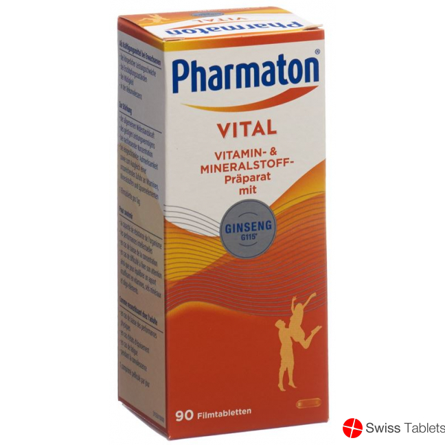 Pharmaton Vital Filmtabletten Glasflasche 90 Stück buy online