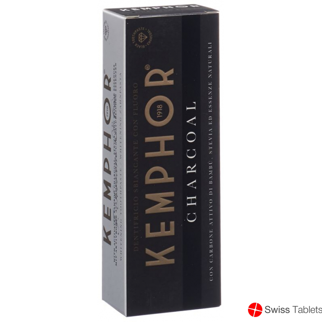 Kemphor Toothpaste Charcoal Tube 75ml buy online