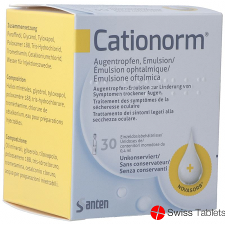 Cationorm Augentropfen-Emulsion 30 Monodosen 0.4ml buy online