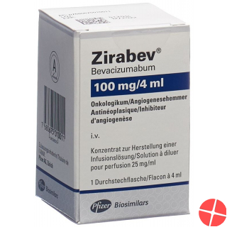 Zirabev Infusionskonzentrat 100mg/4ml Vial 4ml