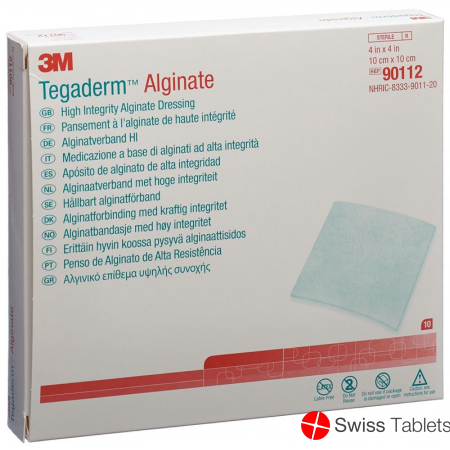 3M Tegaderm Alginat Kompresse 10x10cm Neu 10 Stück buy online