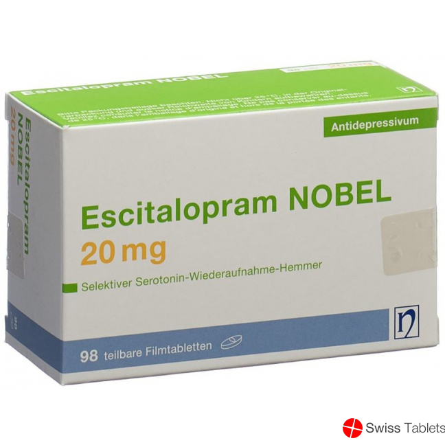 Escitalopram Nobel Filmtabletten 20mg 98 Stück buy online