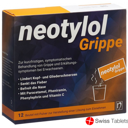 Neotylol Grippe Pulver Beutel 12 Stück buy online