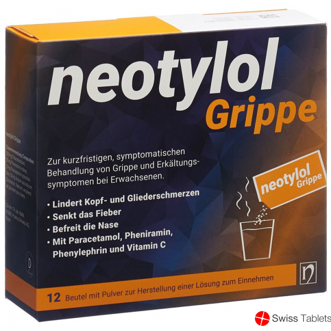 Neotylol Grippe Pulver Beutel 12 Stück buy online