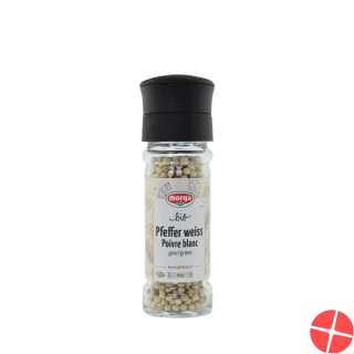 Morga Gewürz Pfeffer Weiss Ganz Bio Mühle 55g