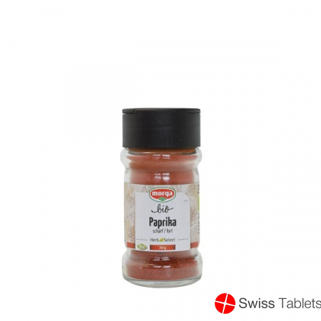 Morga Gewürz Paprika Scharf Gemahlen Bio Glas 35 buy online