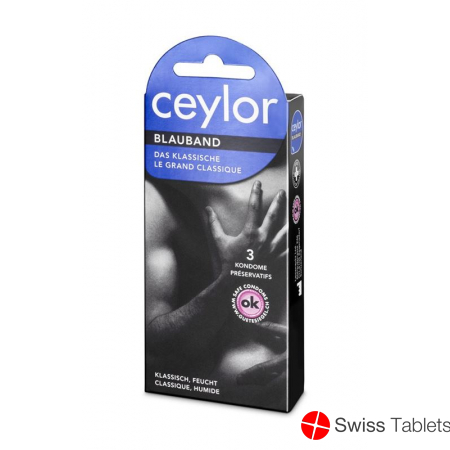 Ceylor blueribbon condoms with reservoir 3 pieces buy online