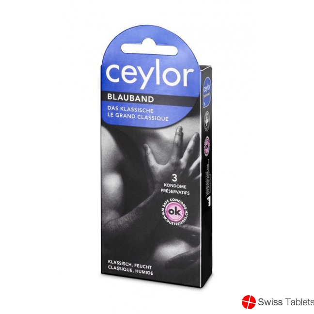 Ceylor blueribbon condoms with reservoir 3 pieces buy online