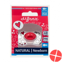 Difrax Nuggi Natural -2/+2m I Love Silicone Difrax Nuggi Natural -2/+2m I Love Silicone