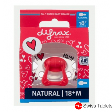 Difrax Nuggi Natural 18+m I Love Silicone buy online