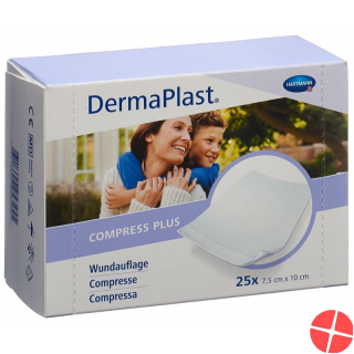Dermaplast Compress Plus 7.5x10cm 25 Pieces