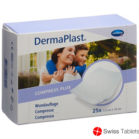 Dermaplast Compress Plus 7.5x10cm 25 Pieces buy online