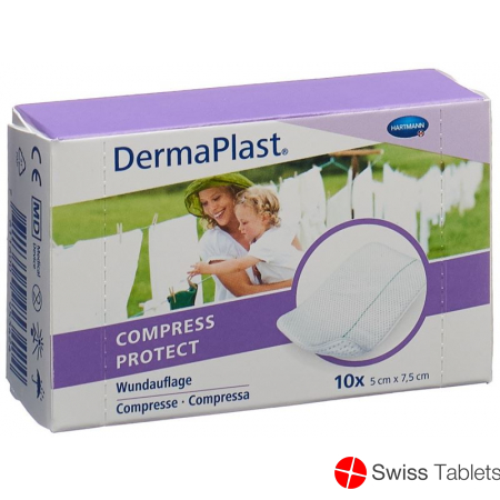 Dermaplast Compress Protect 5x7.5cm 10 Pieces buy online