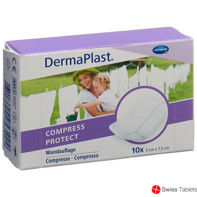 Dermaplast Compress Protect 5x7.5cm 10 Pieces buy online