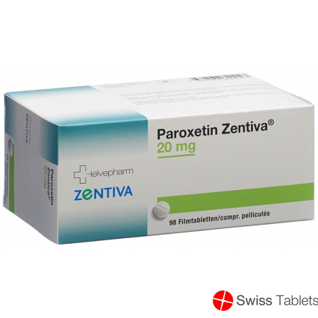 Paroxetin Zentiva Filmtabletten 20mg 98 Stück buy online
