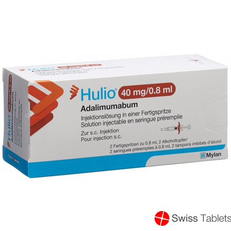 Hulio Injektionslösung 40mg/0.8ml Fertigspritze 2x 0.8ml buy online