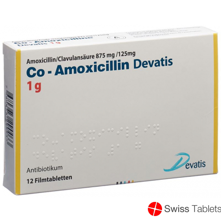 Co-amoxicillin Devatis Filmtabletten 1g 12 Stück buy online