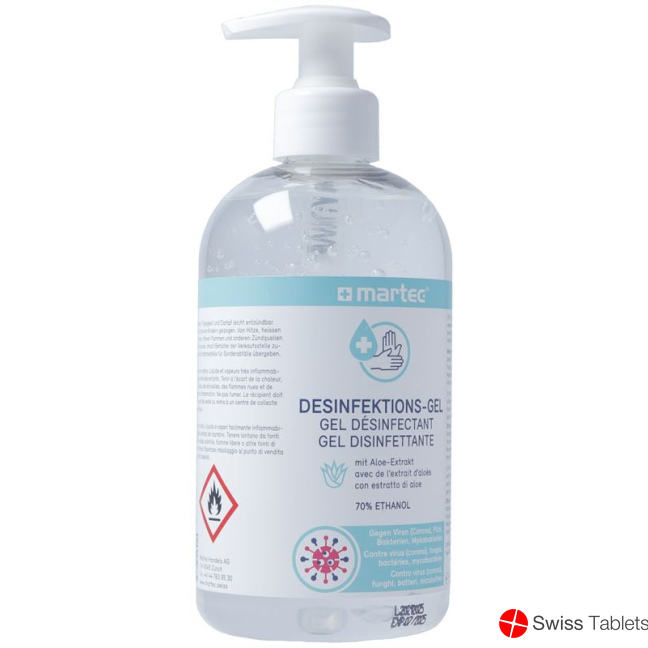 Martec Hände-desinfektions-gel mit Pumpe 500ml buy online