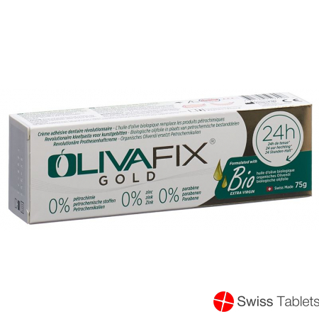 Olivafix Gold Zahnprothesenhaftcreme Tube 75g buy online
