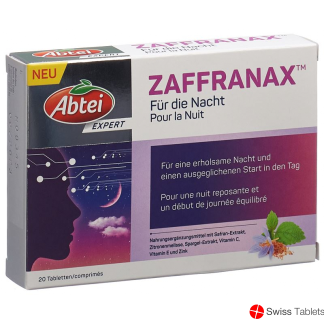 Abtei Zaffranax für die Nacht Tabletten 20 Stück buy online Abtei Zaffranax für die Nacht Tabletten 20 Stück buy online