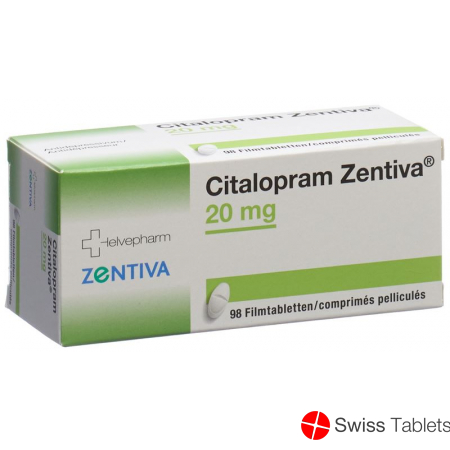 Citalopram Zentiva Filmtabletten 20mg 98 Stück buy online